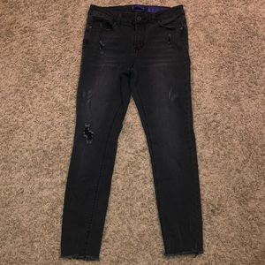 Black Denim Distressed Jeans